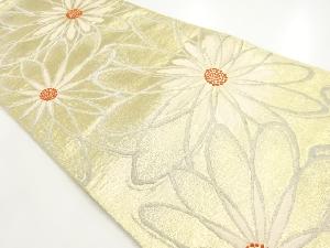 アンティーク　菊模様織り出し袋帯(材料)
